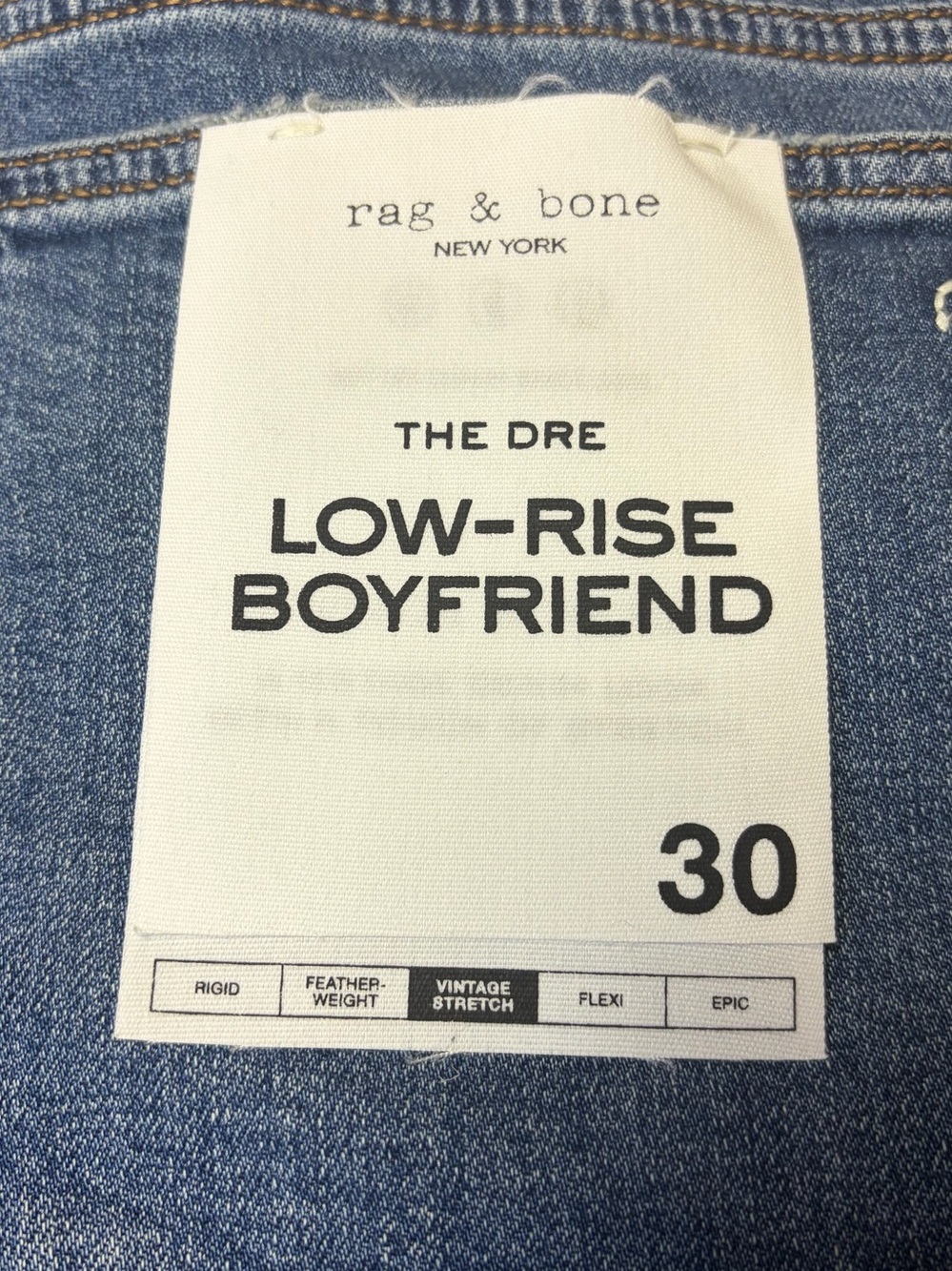 NEW Rag & Bone Dre Low Rise Slim Boyfriend Sz 30 Vintage Stretch Jeans Julienne - Picture 9 of 15